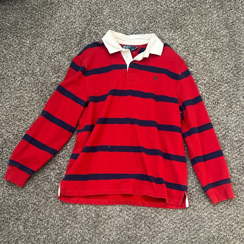 Ralph Lauren Red and Navy Polo Shirt